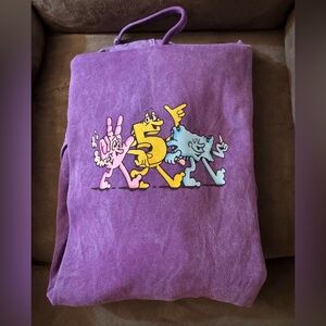 EUC Channel 5 News Hoodie Mens X-Large All Gas No Brakes Sweatshirt Acid Wash